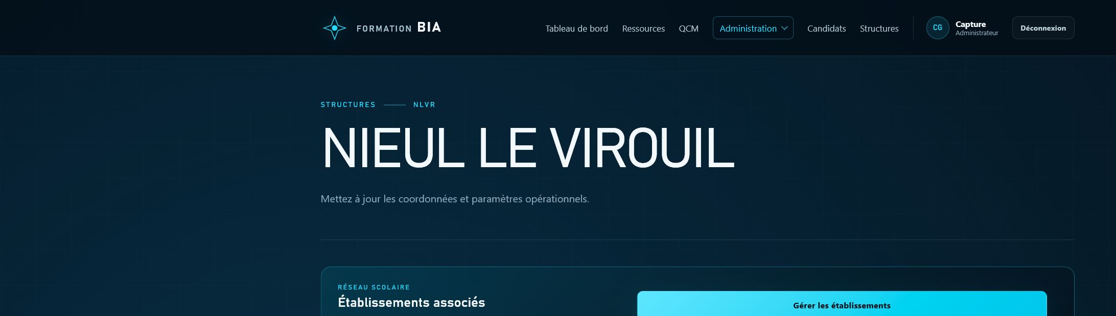 Fiche de configuration de la structure de démonstration NLVR